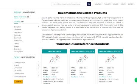 Dexamethasone Impurities and API Manufacturers and Suppliers | SynZeal Research