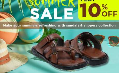 Enjoy 10 Percent Off on Sandals and Slippers Collection