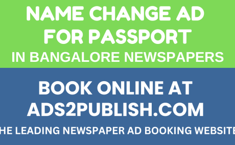 Name Correction Ad in Bangalore Newspaper for Passport